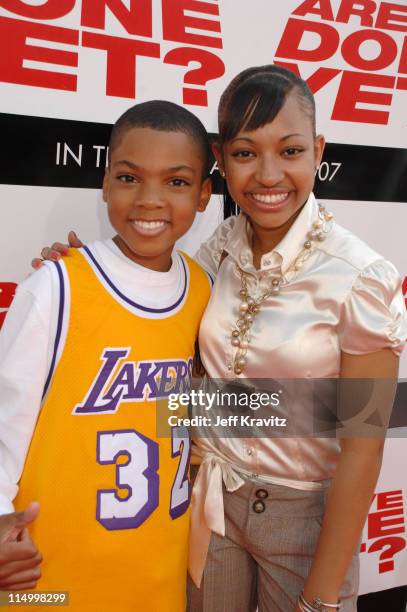 Philip Daniel Bolden and Aleisha Allen during "Are We Done Yet?" Los Angeles Premiere - Red Carpet at Mann Village Theater in Westwood, California,...