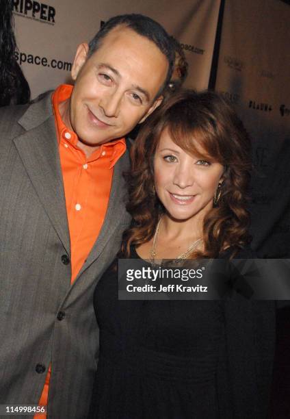 Paul Reubens and Cheri Oteri during "The Tripper" Los Angeles Premiere - Red Carpet at Hollywood Forever Cemetary in Hollywood, California, United...
