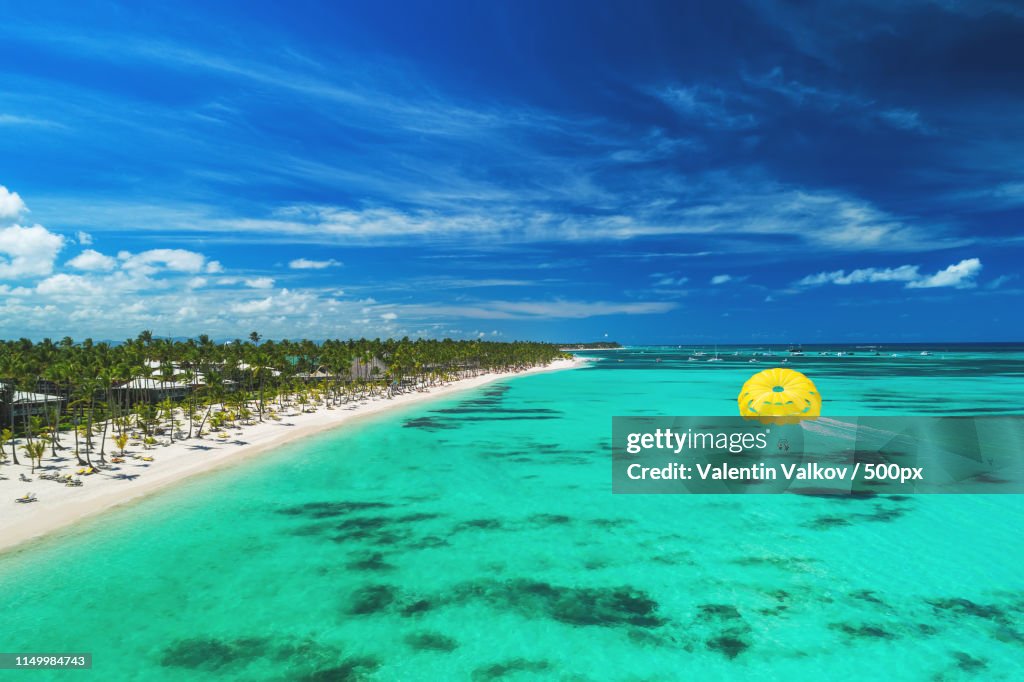 Tropical Vacation In Punta Cana, Dominican Republic Aerial View