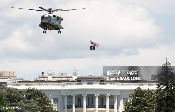 Marine Corps VH-92 helicopter, manufactured by Sikorsky and Lockheed Martin to serve as the new Marine One helicopter beginning in 2020, takes off...