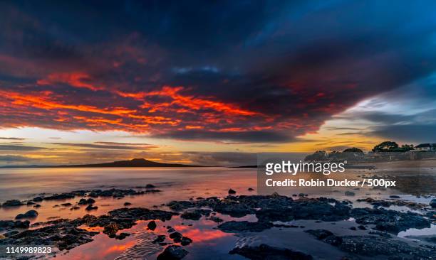 rangitoto rising - north shore city stock pictures, royalty-free photos & images