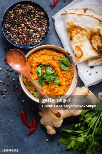 traditional indian lentils dal - dahl stock pictures, royalty-free photos & images