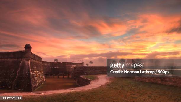 san marcos castle - citadel v florida stock pictures, royalty-free photos & images