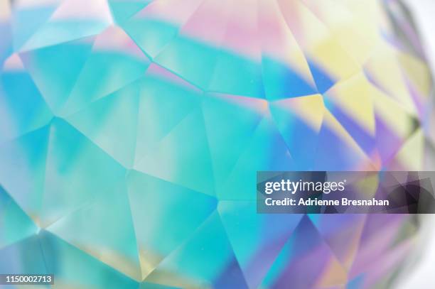 faceted crystal ball, close-up - クリスタル ストックフォトと画像