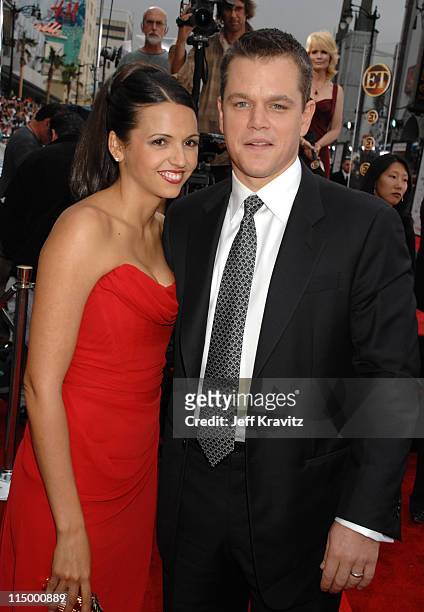 Luciana Damon and Matt Damon during "Ocean's Thirteen" Los Angeles Premiere - Red Carpet at Grauman's Chinese Theater in Hollywood, California,...