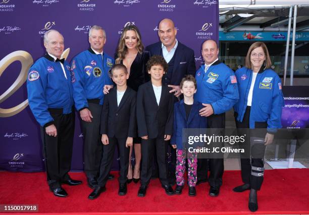 Former NASA astronauts Charlie Precourt, Amber Nicole Miller, Tito Ortiz, Jesse Ortiz, Journey Ortiz, Barbara Morgan, Garrett Reisman, and Steve...