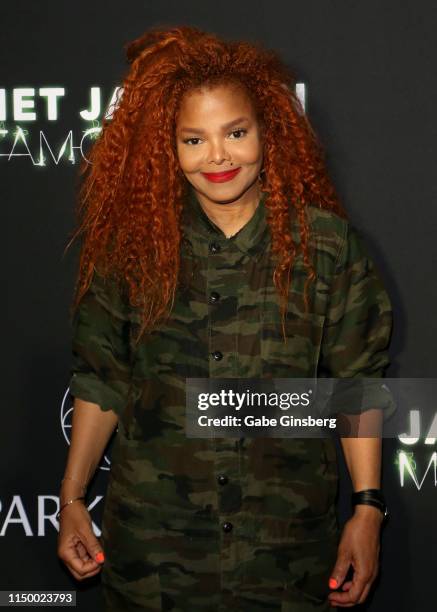 Singer Janet Jackson attends the after party for the debut of her residency "Metamorphosis" at On The Record Speakeasy and Club at Park MGM on May...