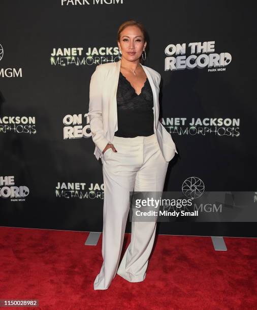 Television personality Carrie Ann Inaba attends the after party for the debut of Janet Jackson's residency "Metamorphosis" at On The Record Speakeasy...