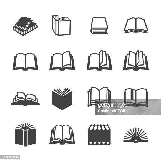 ilustrações, clipart, desenhos animados e ícones de ícones do livro ajustados-série do acme - book