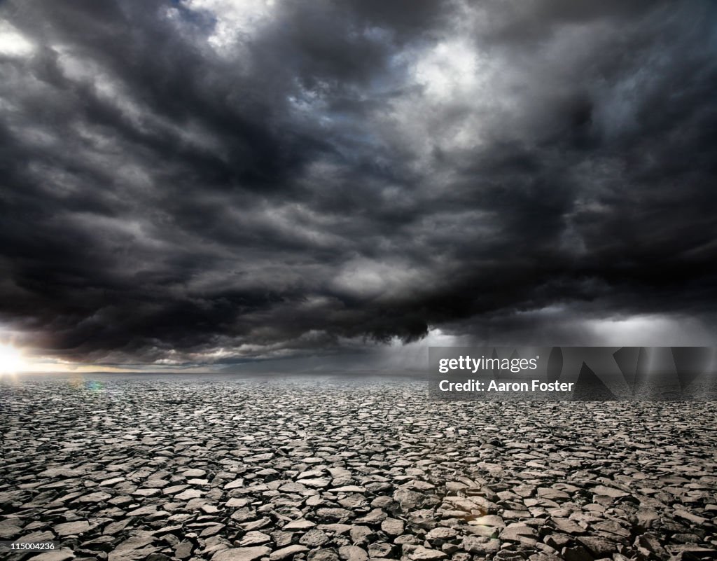 Stormy Rocky Background