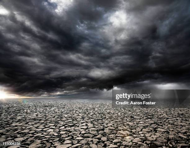 stormy rocky background - barren landscape stock pictures, royalty-free photos & images