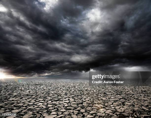 stormy rocky background - sparse clouds stock pictures, royalty-free photos & images