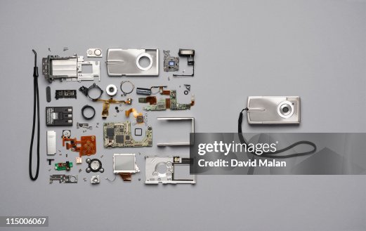 Compact camera components & assembled camera Compact camera components & assembled camera