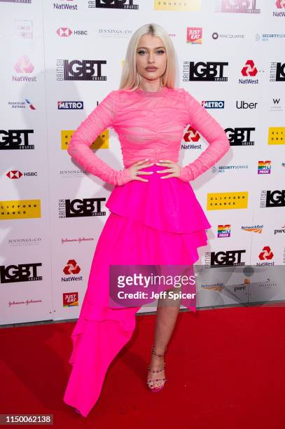 Alice Chater attends British LGBT Awards 2019 at Marriott Hotel Grosvenor Square on May 17, 2019 in London, England.