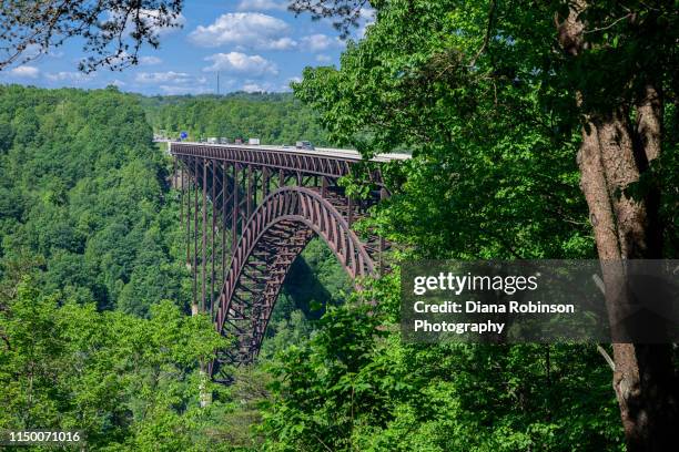 the new river gorge bridge near fayetteville, west virginia - fayetteville stock pictures, royalty-free photos & images