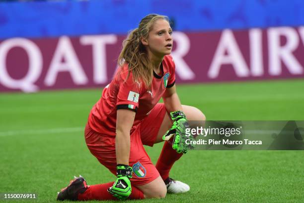 Laura Giuliani, goalkeeper of Italy looks during the 2019 FIFA Women's World Cup France group C match between Jamaica and Italy at Stade Auguste...