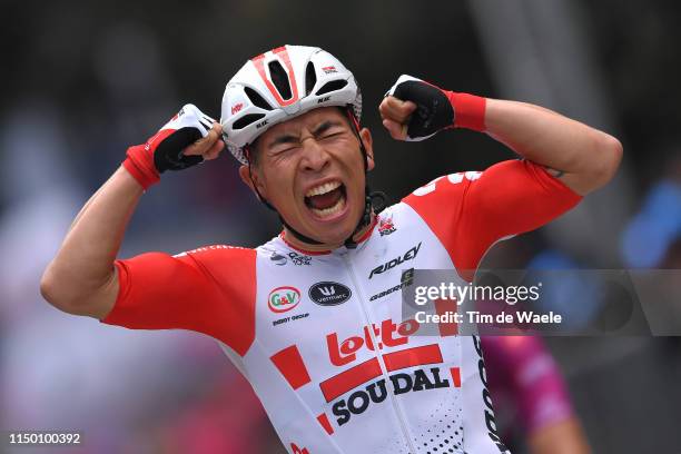 Arrival / Caleb Ewan of Australia and Team Lotto Soudal / Celebration / during the 102nd Giro d'Italia 2019, Stage 8 a 239km stage from Tortoreto...