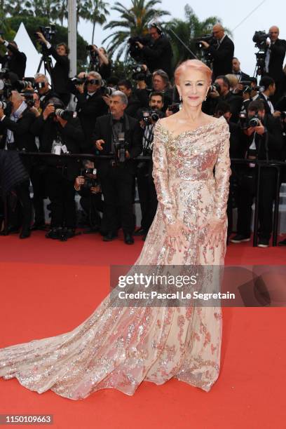 Dame Helen Mirren attends the screening of "Les Plus Belles Annees D'Une Vie" during the 72nd annual Cannes Film Festival on May 18, 2019 in Cannes,...