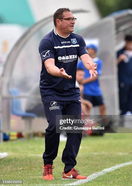 Salvatore Matrecano head coah of Paganese during the Serie C Under 15 Playoff Final between Paganese U15 and Piacenza U15 at Stadium Valentino...