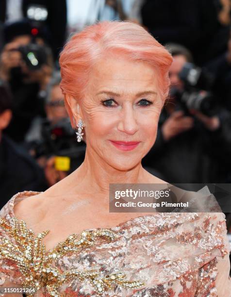 Dame Helen Mirren attends the screening of "Les Plus Belles Annees D'Une Vie" during the 72nd annual Cannes Film Festival on May 18, 2019 in Cannes,...