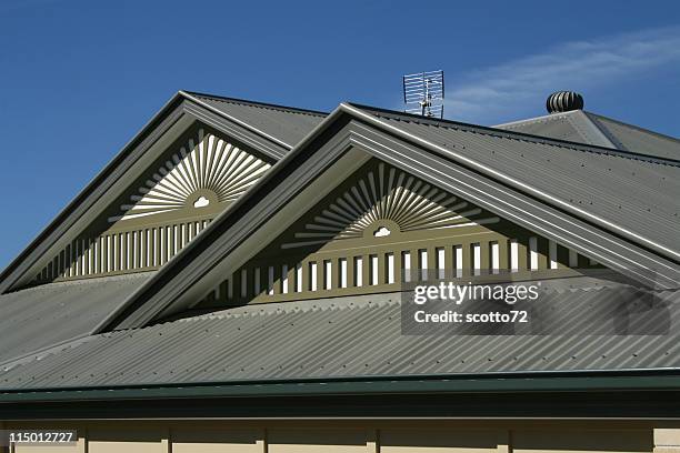 house roof - gable stock pictures, royalty-free photos & images