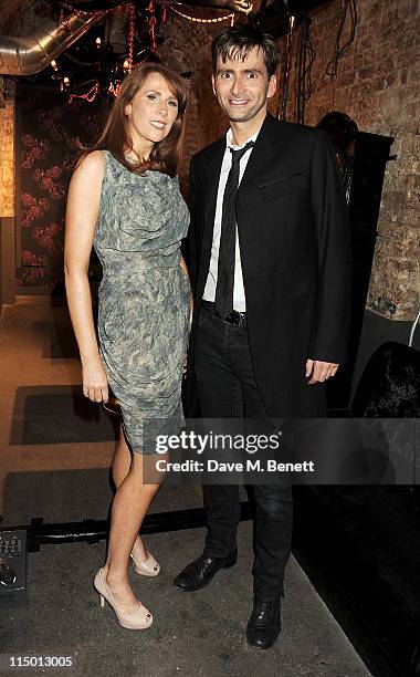 Actors Catherine Tate and David Tennant attend an after party celebrating press night of the new west end production of Much Ado About Nothing at The...