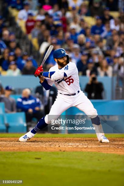 Los Angeles Dodgers catcher Russell Martin at bat during the MLB regular season baseball game against the New York Mets on Monday, May 27, 2019 at...