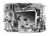 First Century United States illustrations - 1873 - Kitchen of 1770
