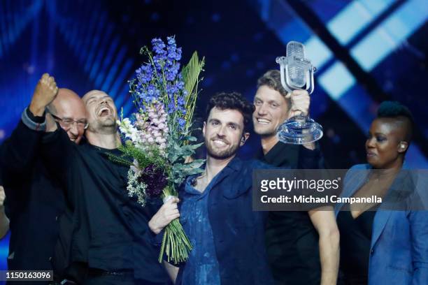 Duncan Laurence, representing The Netherlands, wins the Grand Final of the 64th annual Eurovision Song Contest held at Tel Aviv Fairgrounds on May...