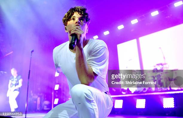 Bradley Simpson of The Vamps performs onstage at O2 Apollo Manchester on May 18, 2019 in Manchester, England.