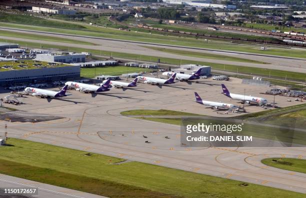 Airplanes at O'Hare International Airport in Chicago on June 14, 2019