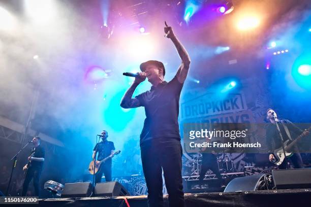 Singer Al Barr of the American band Dropkick Murphys performs live on stage during a concert at the Zitadelle Spandau on June 15, 2019 in Berlin,...