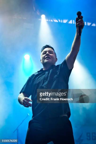 Singer Ken Casey of the American band Dropkick Murphys performs live on stage during a concert at the Zitadelle Spandau on June 15, 2019 in Berlin,...