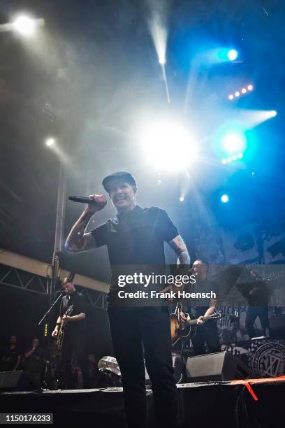 Singer Al Barr of the American band Dropkick Murphys performs live on stage during a concert at the Zitadelle Spandau on June 15, 2019 in Berlin,...