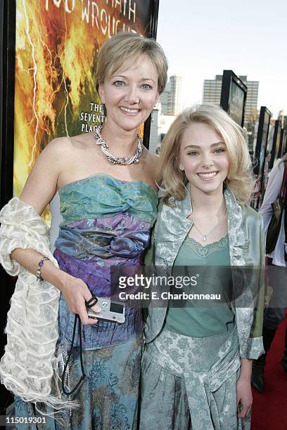 Janet Robb and AnnaSophia Robb during Warner Bros. Pictures Presents the Los Angeles Premiere of "The Reaping" at Mann Village Theater in Westwood,...