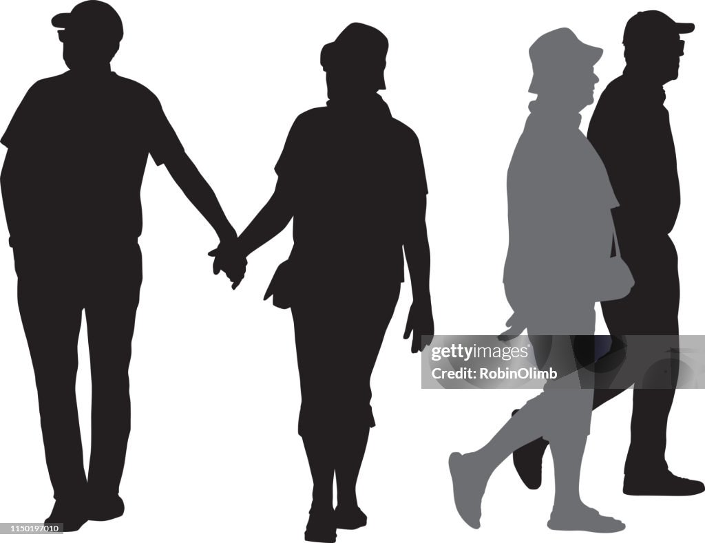 Senior Couple Silhouettes