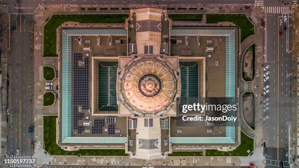 aerial san francisco city hall at dawn - government building stock pictures, royalty-free photos & images