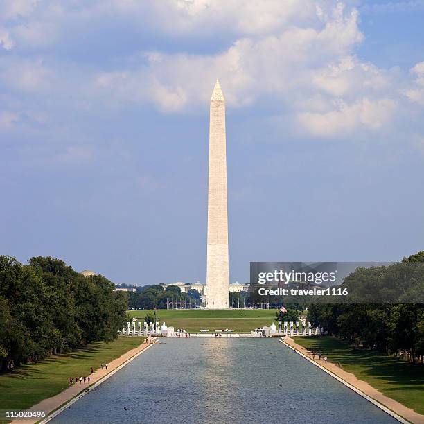 das washington monument - washington monument stock-fotos und bilder