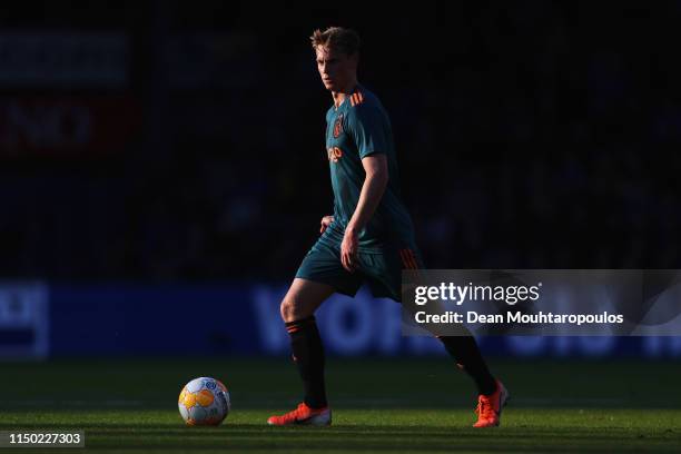 Daley Blind of Ajax in action during the Eredivisie match between De Graafschap and Ajax at Stadion De Vijverberg on May 15, 2019 in Doetinchem,...