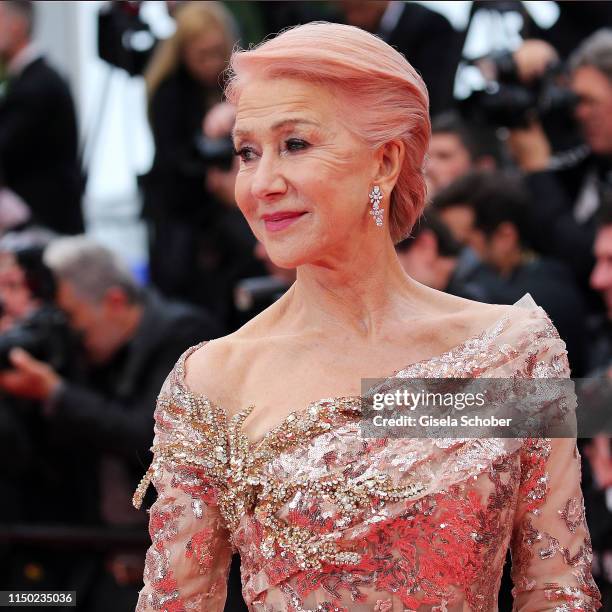 Dame Helen Mirren attends the screening of "Les Plus Belles Annees D'Une Vie" during the 72nd annual Cannes Film Festival on May 18, 2019 in Cannes,...
