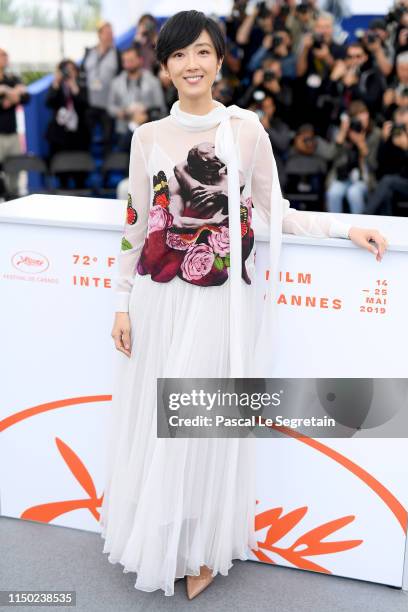 Gwei Lun-Mei attends the photocall for "The Wild Goose Lake" during the 72nd annual Cannes Film Festival on May 19, 2019 in Cannes, France.