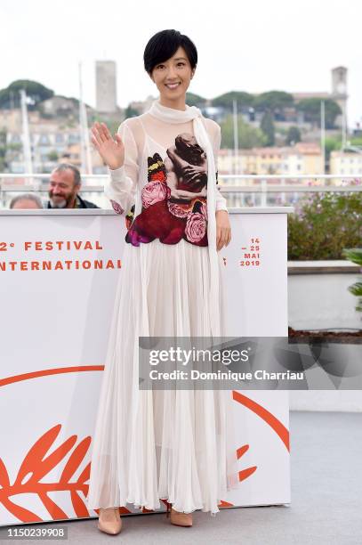 Gwei Lun-Mei attends the photocall for "The Wild Goose Lake" during the 72nd annual Cannes Film Festival on May 19, 2019 in Cannes, France.