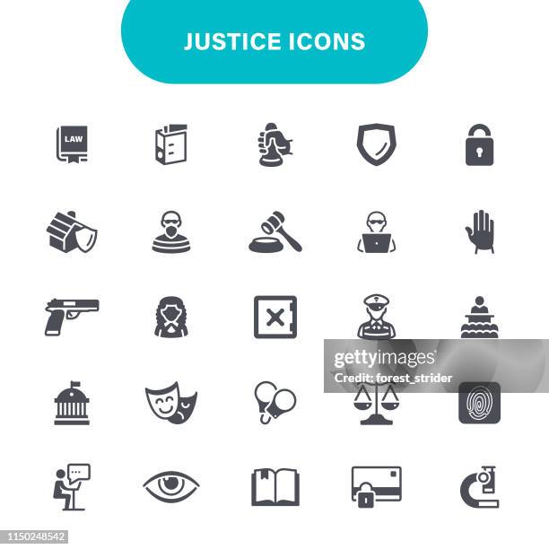 justice and crime icons - gavel logo stock illustrations