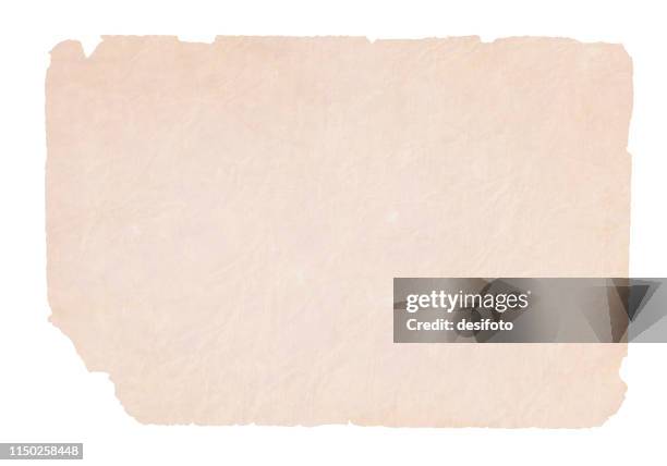 eine horizontale vektorillustration eines schlichten leeren beige gefärbten, sehr alten rippenbapiers - papierstück stock-grafiken, -clipart, -cartoons und -symbole
