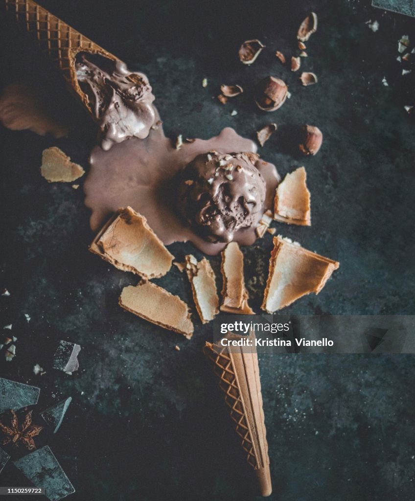 Melted ice cream