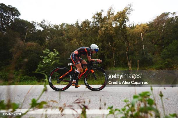 Gabriella Zelinka of Hungary competes during the bike leg of the race during IRONMAN 70.3 Barcelona on May 19, 2019 in Calella, Spain.