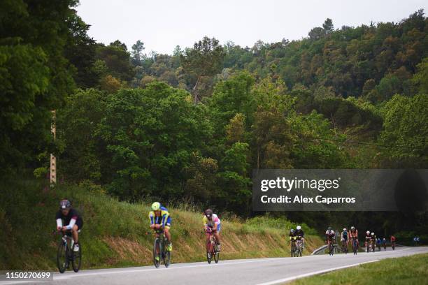 Athletes compete during the bike leg of the race during IRONMAN 70.3 Barcelona on May 19, 2019 in Calella, Spain.