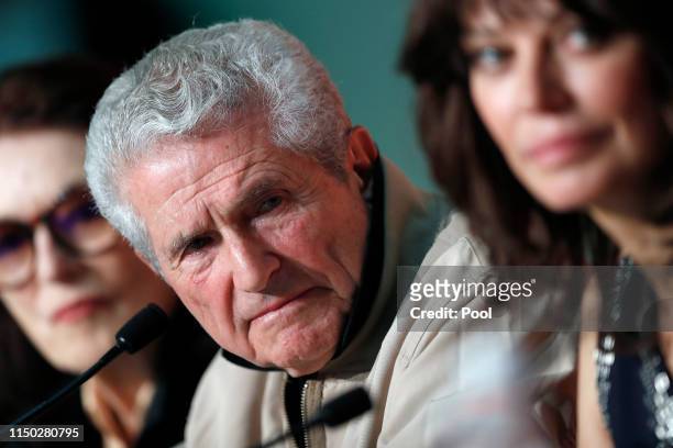 Anouk Aimee, director Claude Lelouch and Marianne Denicourt attend the "The Best Years of a Life " press conference during the 72nd annual Cannes...