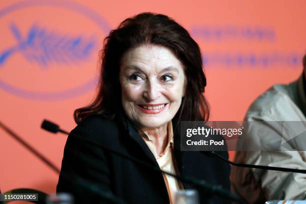 Anouck Aimee attends the "The Best Years of a Life " press conference during the 72nd annual Cannes Film Festival on May 19, 2019 in Cannes, France.