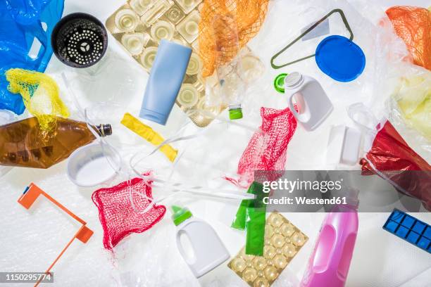 different plastic waste - plastic packaging stock pictures, royalty-free photos & images